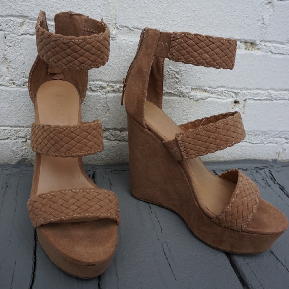 Tan Wedge Heels